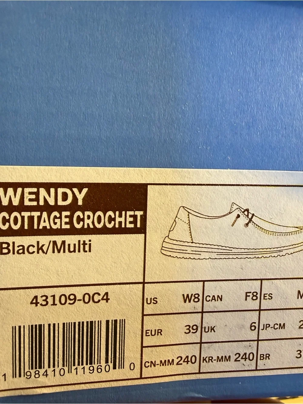 Hey Dude crochet upper